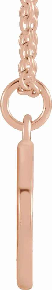 Necklaces 18K Rose GoldPlated Sterling Silver Initial D Dangle 18 Necklace TreasureFineJewelers