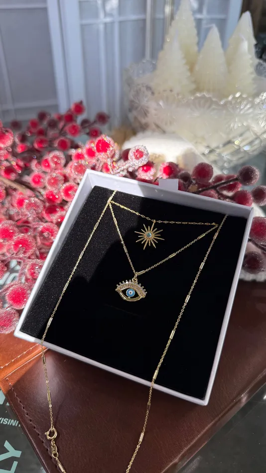 Necklaces Light Blue Protection Necklace Set MP Jewelry Necklaces Light Blue Protection Necklace Set MP Jewelry