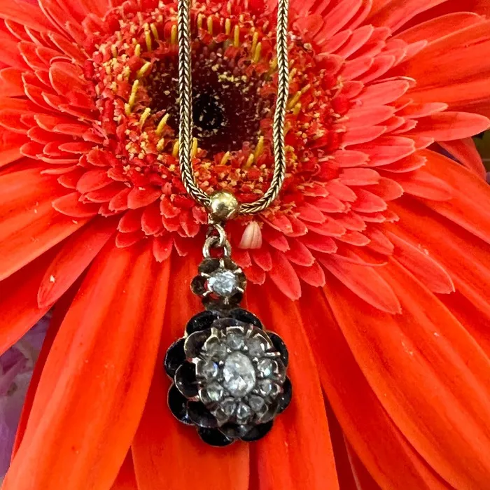 Necklaces ONeills Estate Jewelry 18 Karat Yellow Gold Victorian Necklace w Rose Cut Diamonds 16500160 Necklaces ONeills Estate Jewelry 18 Karat Yellow Gold Victorian Necklace w Rose Cut Diamonds 16500160