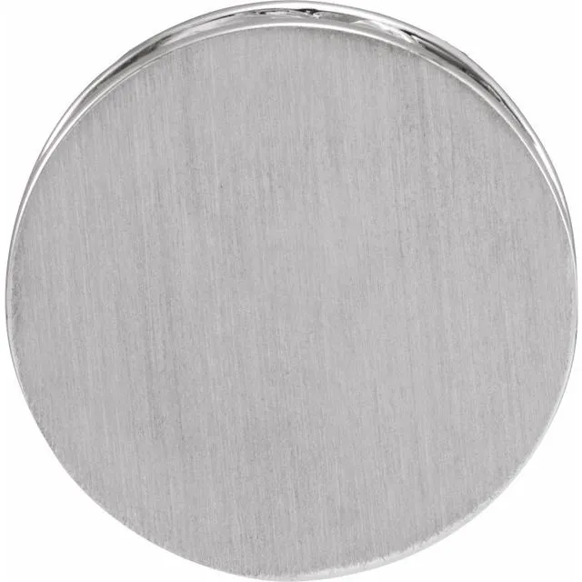 Necklaces Sterling Silver 125 mm Engravable Scroll Disc Slide Pendant TreasureFineJewelers Necklaces Sterling Silver 125 mm Engravable Scroll Disc Slide Pendant TreasureFineJewelers