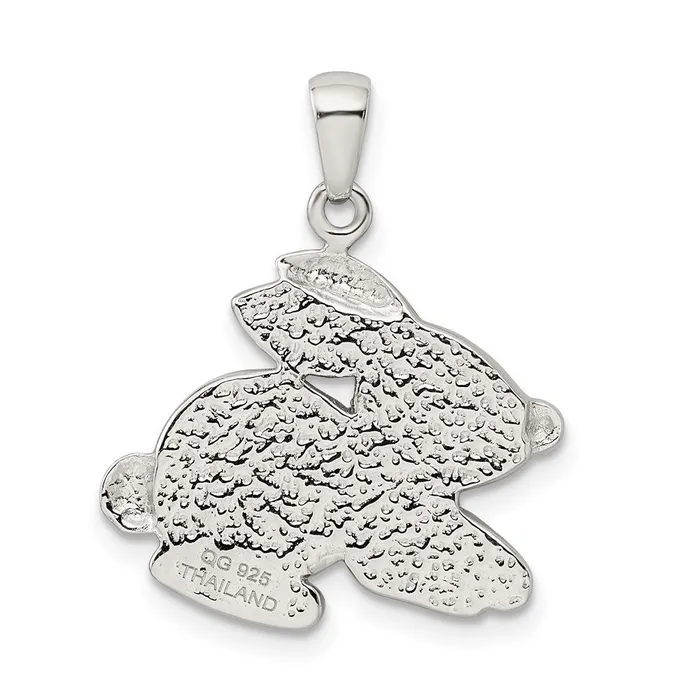Necklaces Sterling Silver Imitation Pearl Preciosa Crystal Rabbit Pendant TreasureFineJewelers
