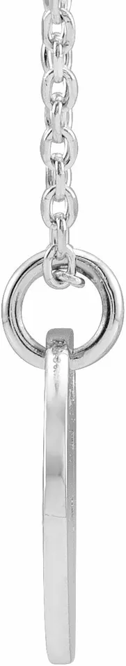 Necklaces Sterling Silver Initial F 10 mm Disc 1618 Necklace TreasureFineJewelers