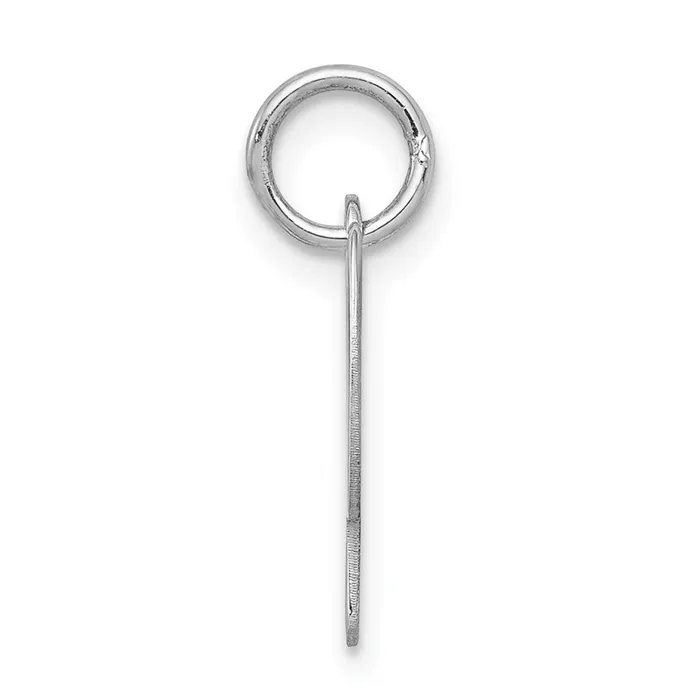 Necklaces Sterling Silver Rhodiumplated Script Letter P Initial Charm TreasureFineJewelers