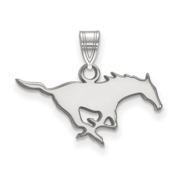 Necklaces Sterling Silver Rhodiumplated Southern Methodist University Mustang Small Pendant TreasureFineJewelers Necklaces Sterling Silver Rhodiumplated Southern Methodist University Mustang Small Pendant TreasureFineJewelers