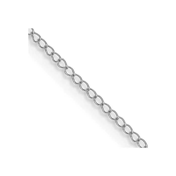 Necklaces TreasureFineJewelers 10k White Gold 5mm Carded Curb Chain
