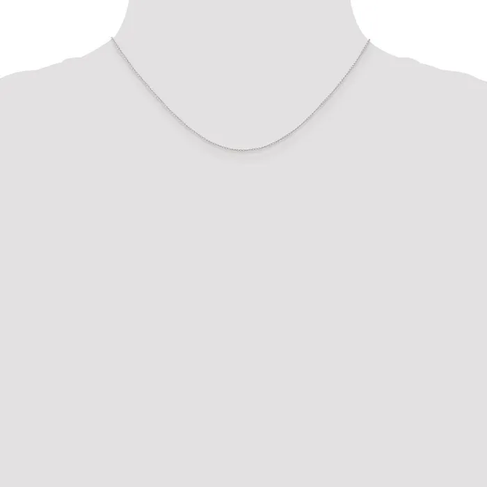 Necklaces TreasureFineJewelers 10k White Gold 5mm Carded Curb Chain