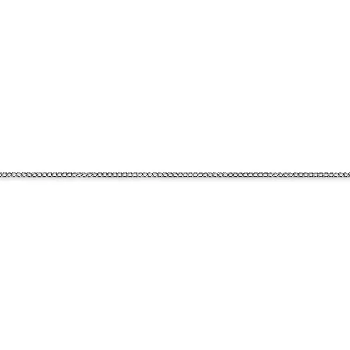 Necklaces TreasureFineJewelers 10k White Gold 5mm Carded Curb Chain
