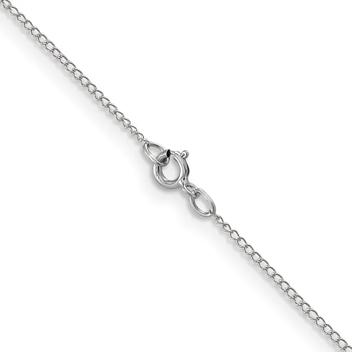 Necklaces TreasureFineJewelers 10k White Gold 5mm Carded Curb Chain