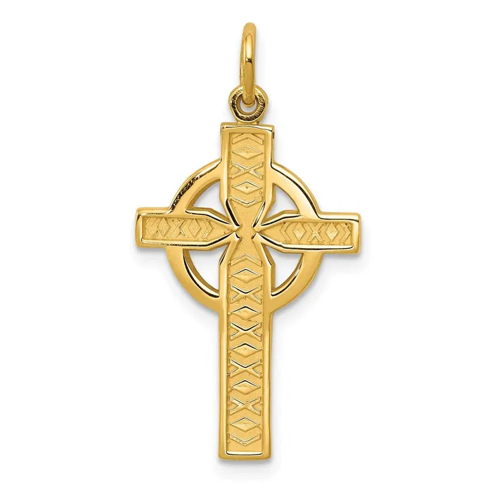 Necklaces TreasureFineJewelers 14k Celtic Cross Pendant