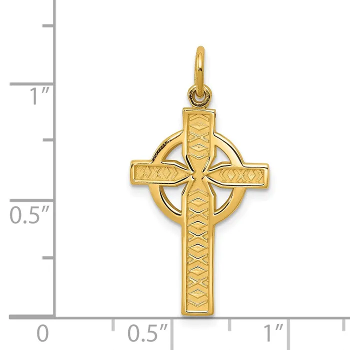 Necklaces TreasureFineJewelers 14k Celtic Cross Pendant