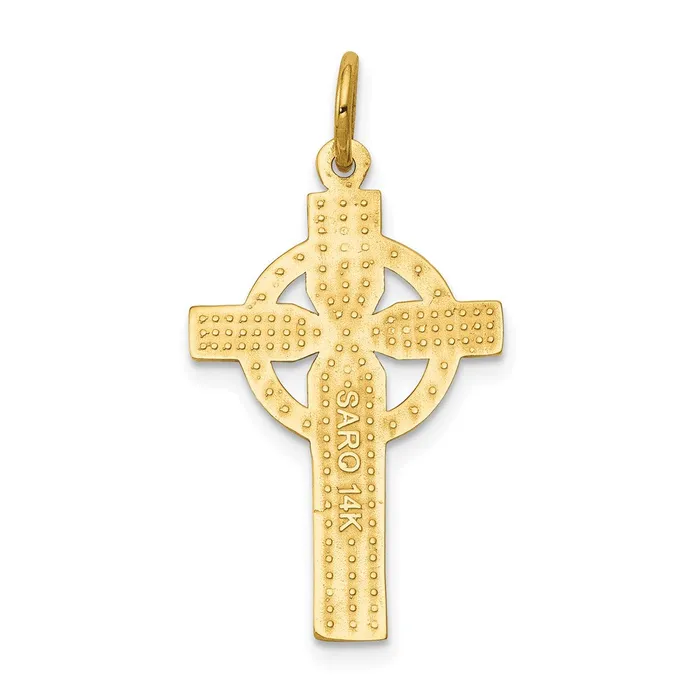 Necklaces TreasureFineJewelers 14k Celtic Cross Pendant