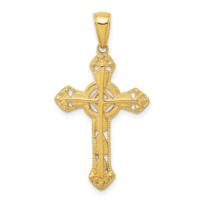 Necklaces TreasureFineJewelers 14k Fancy Cross Pendant