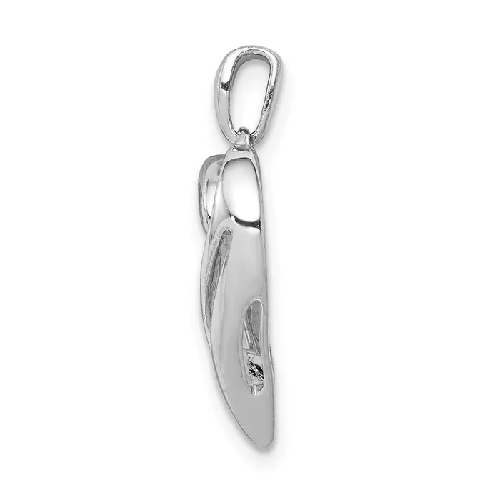 Necklaces TreasureFineJewelers 14k White Gold 115ct Diamond Heart Pendant
