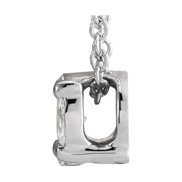 Necklaces TreasureFineJewelers 14K White Gold 16 CTW Natural Diamond Cluster 1618 Necklace