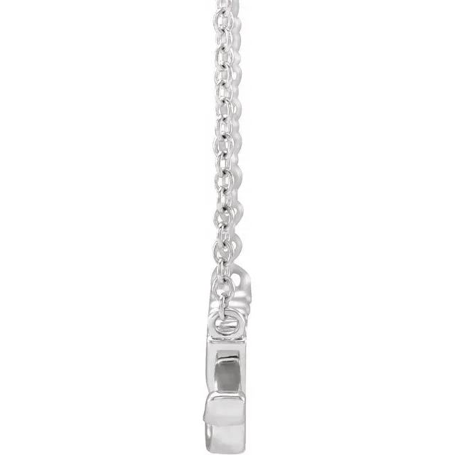 Necklaces TreasureFineJewelers 14K White Gold Nanny 18 Necklace