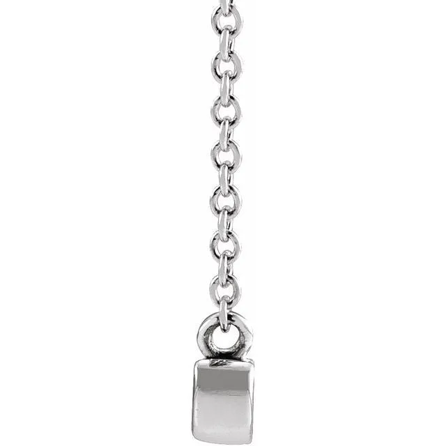 Necklaces TreasureFineJewelers 14K White Gold Petite Mama Script 16 Necklace