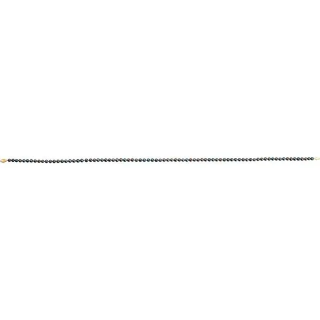 Necklaces TreasureFineJewelers 14K Yellow Freshwater Cultured Black Pearl 20 Necklace