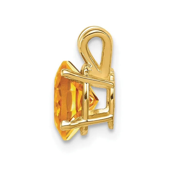 Necklaces TreasureFineJewelers 14k Yellow Gold 8x6mm Oval Citrine pendant