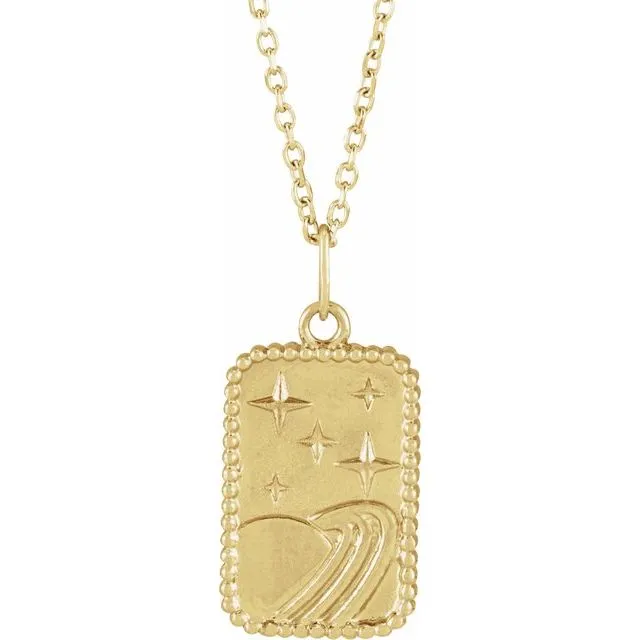 Necklaces TreasureFineJewelers 14K Yellow Gold Galaxy 1618 Necklace