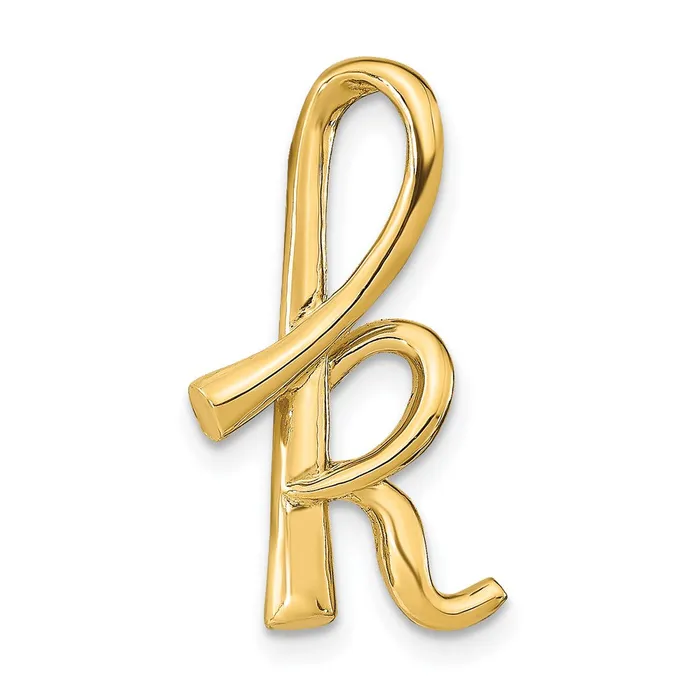 Necklaces TreasureFineJewelers 14k Yellow Gold Polished Letter K Initial Slide Necklaces TreasureFineJewelers 14k Yellow Gold Polished Letter K Initial Slide