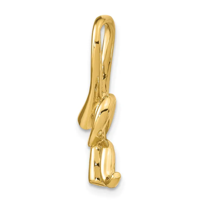 Necklaces TreasureFineJewelers 14k Yellow Gold Polished Letter K Initial Slide
