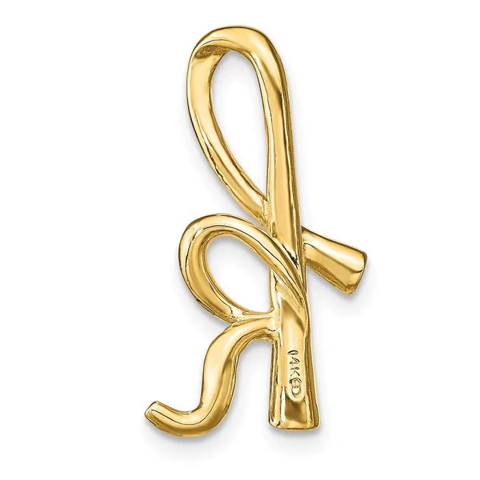 Necklaces TreasureFineJewelers 14k Yellow Gold Polished Letter K Initial Slide
