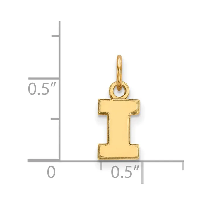 Necklaces TreasureFineJewelers 14K Yellow Gold University of Illinois XS Pendant