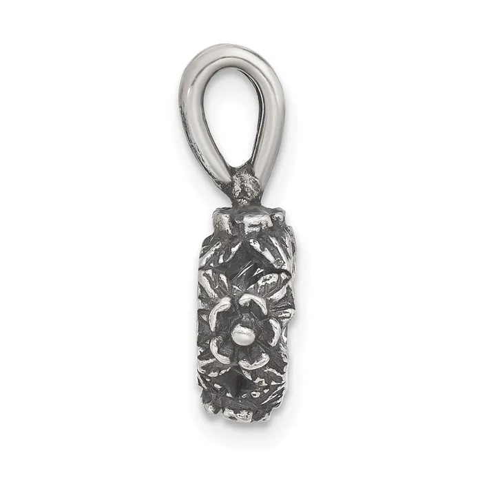 Necklaces TreasureFineJewelers Sterling Silver Antiqued CZ Pendant