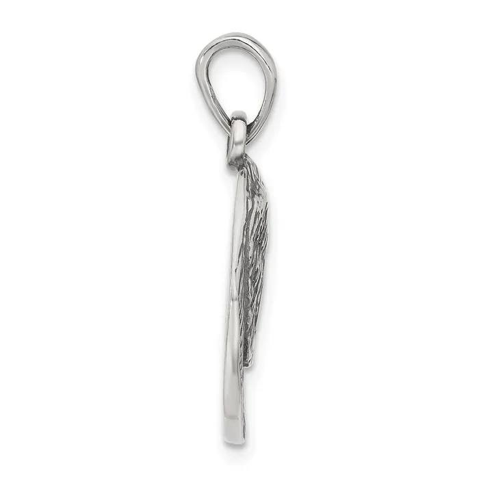 Necklaces TreasureFineJewelers Sterling Silver Antiqued Dog Pendant