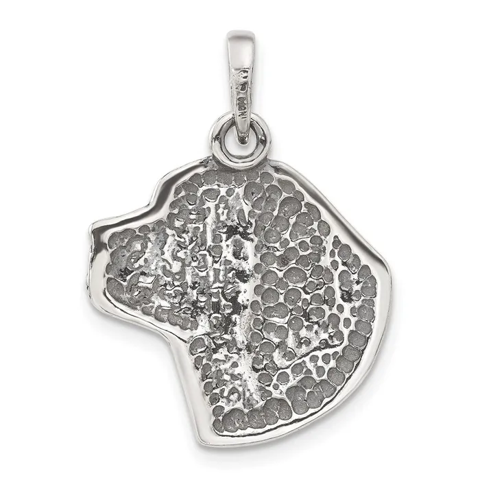 Necklaces TreasureFineJewelers Sterling Silver Antiqued Dog Pendant