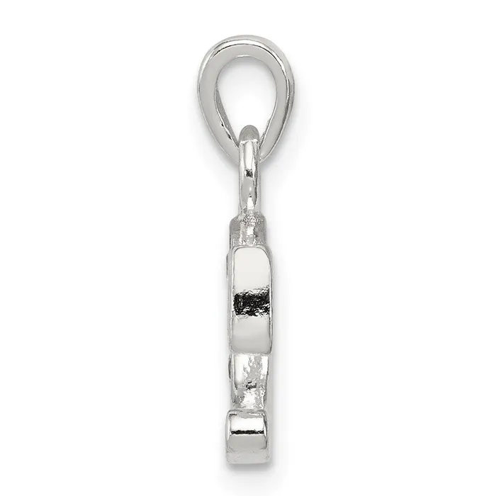 Necklaces TreasureFineJewelers Sterling Silver CZ Letter C Initial Pendant