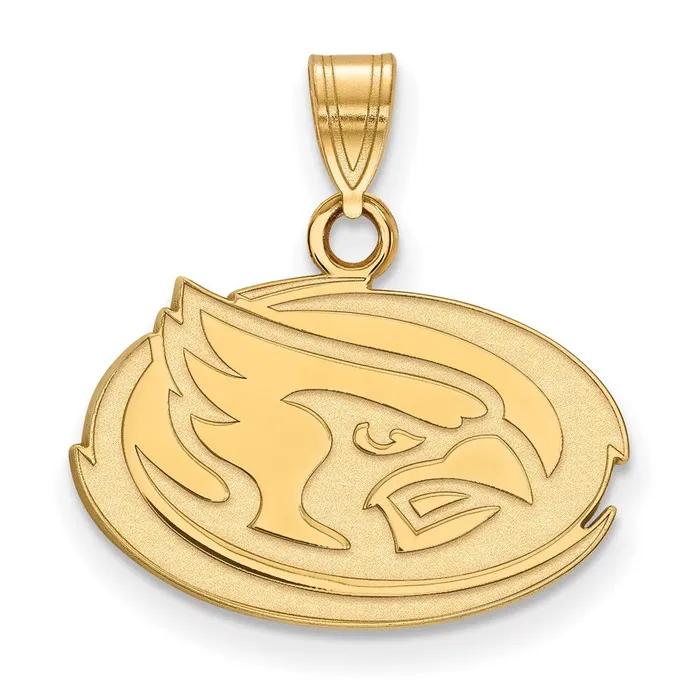 Necklaces TreasureFineJewelers Sterling Silver Goldplated Iowa State University Cardinal Small Pendant Necklaces TreasureFineJewelers Sterling Silver Goldplated Iowa State University Cardinal Small Pendant