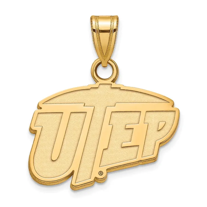 Necklaces TreasureFineJewelers Sterling Silver Goldplated University of Texas at El Paso Small Pendant Necklaces TreasureFineJewelers Sterling Silver Goldplated University of Texas at El Paso Small Pendant
