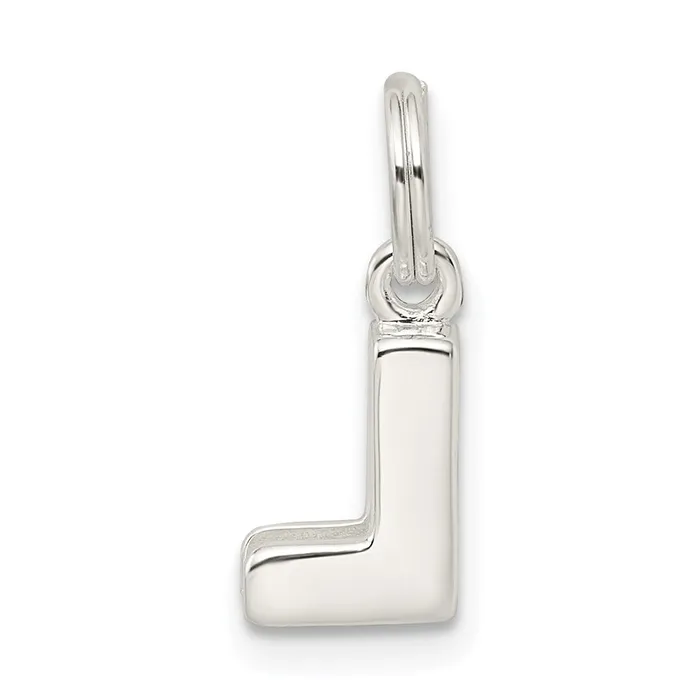Necklaces TreasureFineJewelers Sterling Silver Letter L Initial Charm