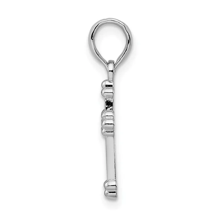 Necklaces TreasureFineJewelers Sterling Silver Polished Budded Cross Small Pendant