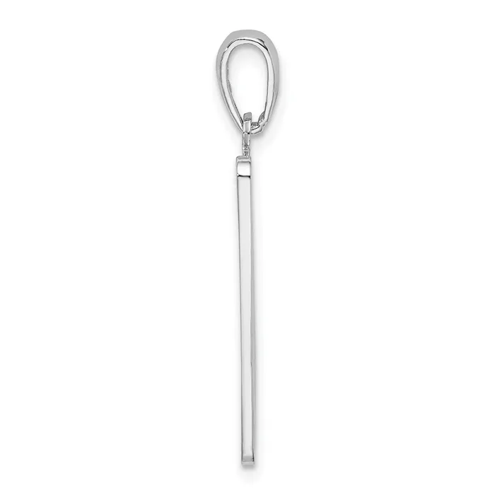 Necklaces TreasureFineJewelers Sterling Silver Polished Enameled Large Key West Mile 0 Pendant