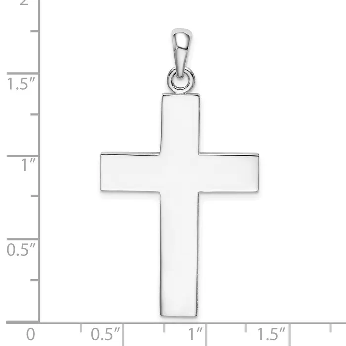 Necklaces TreasureFineJewelers Sterling Silver Polished Large Latin Cross Pendant