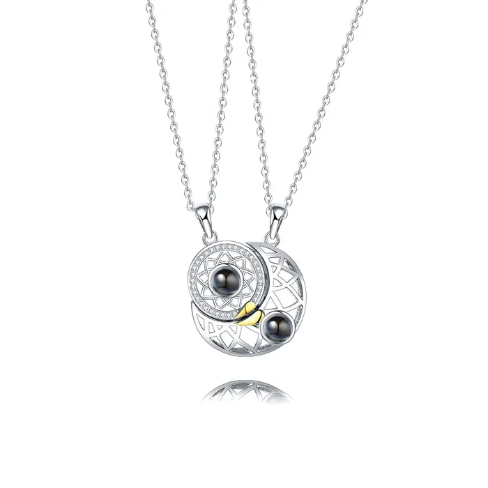 Necklaces Trendolla Jewelry Moon Pentagram Crystal Chakra Necklace with Picture Inside Necklaces Trendolla Jewelry Moon Pentagram Crystal Chakra Necklace with Picture Inside