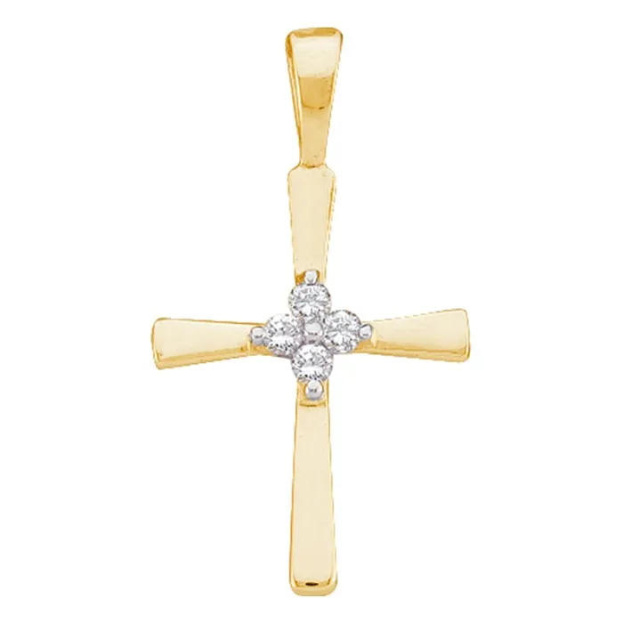 North Arrow Shop Necklaces 14kt Gold Cross Pendant for Women with Diamonds 120 Cttw North Arrow Shop Necklaces 14kt Gold Cross Pendant for Women with Diamonds 120 Cttw