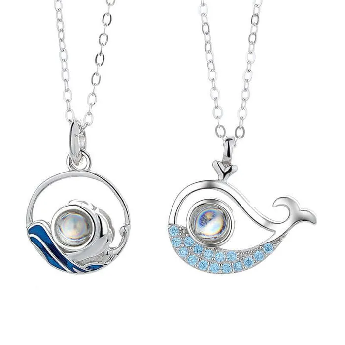 Ocean Whales Custom Photo Necklace with Picture inside Trendolla Jewelry Necklaces