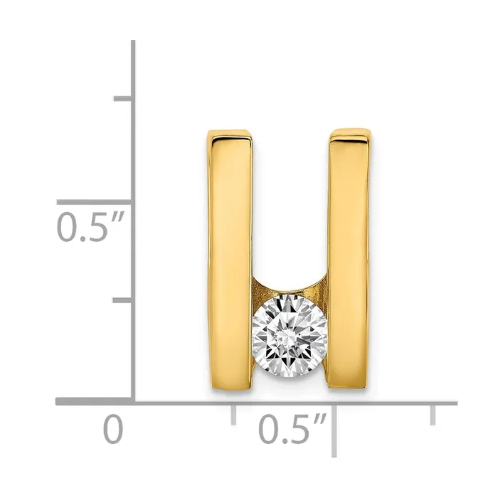 PreStyled Sets TreasureFineJewelers 14k Yellow Gold A 525mm Diamond Slide