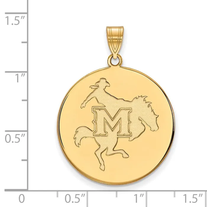 PreStyled Sets TreasureFineJewelers 14K Yellow Gold McNeese State University XL Disc Pendant