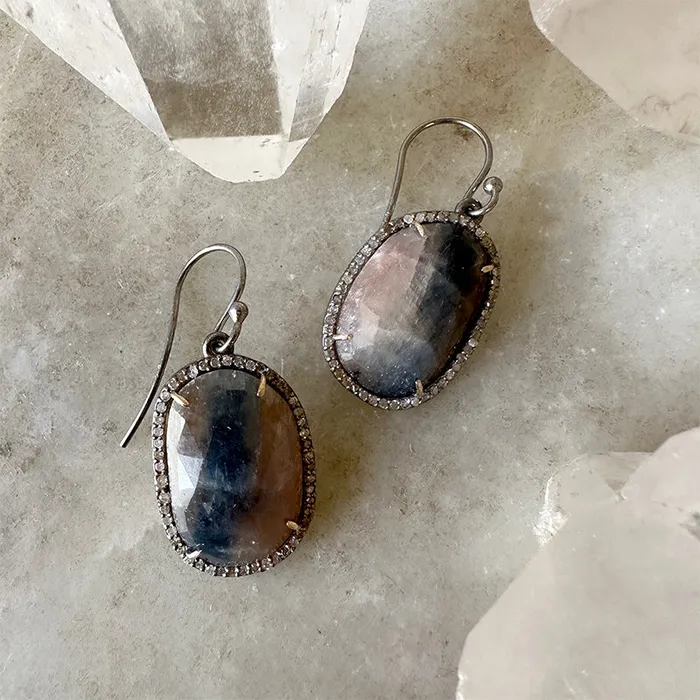 Robindira Unsworth Stella Sapphire Drop Earrings Earrings