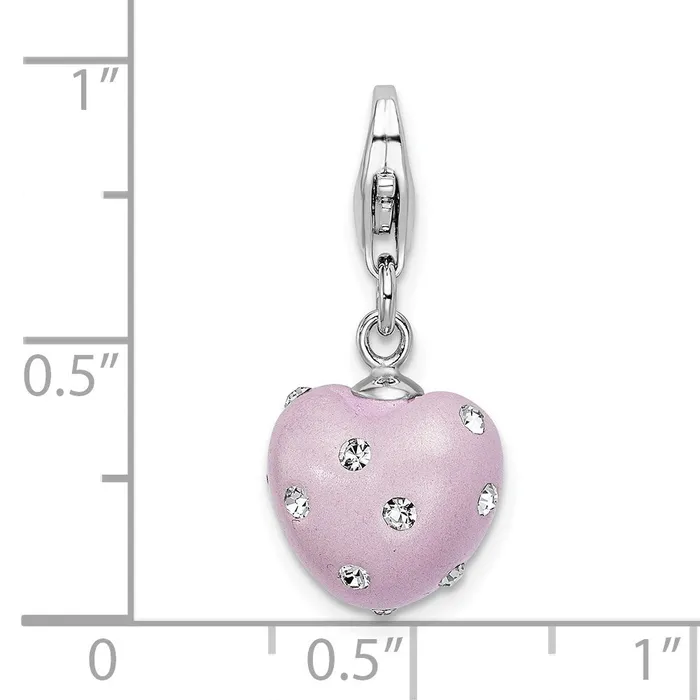 Sterling Silver Amore La Vita Rhpl Ferido and Stellux Crystal Heart Charm TreasureFineJewelers Rings