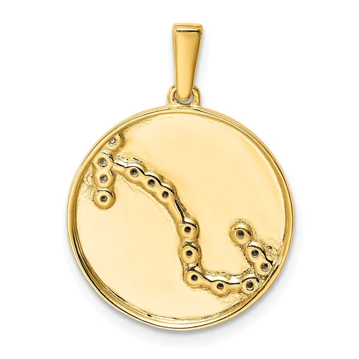 Sterling Silver Goldplated CZ Scorpio Zodiac Pendant TreasureFineJewelers Necklaces