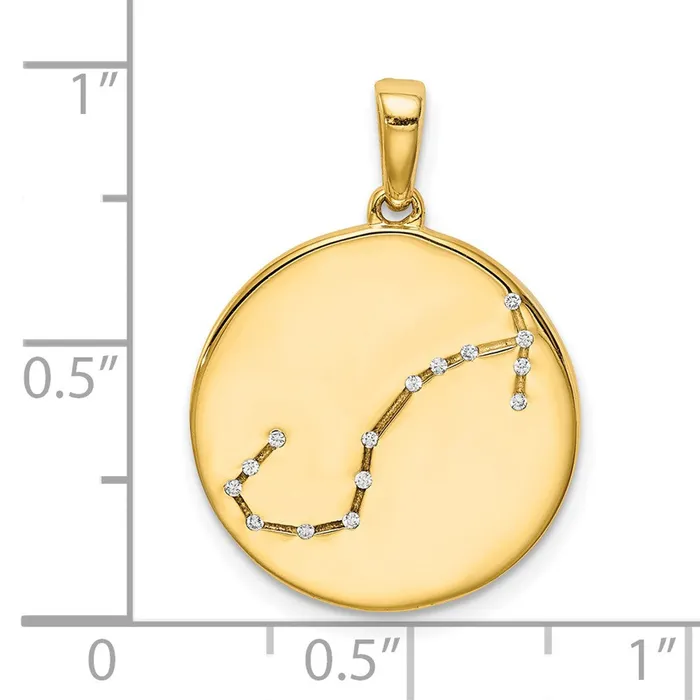 Sterling Silver Goldplated CZ Scorpio Zodiac Pendant TreasureFineJewelers Necklaces