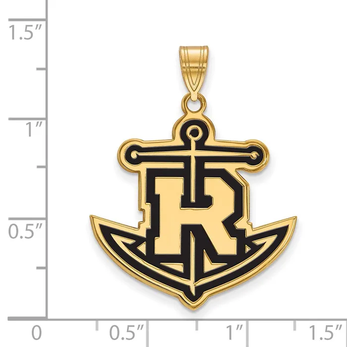 Sterling Silver Goldplated Rollins College Anchor Extra Large Enameled Pendant TreasureFineJewelers Necklaces