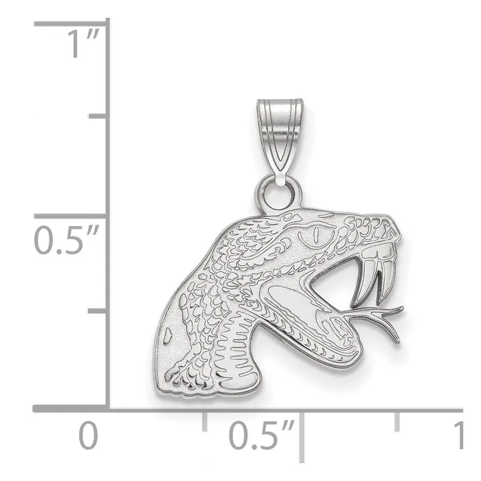 Sterling Silver Rhodiumplated Florida A and M University Rattler Small Pendant TreasureFineJewelers Necklaces