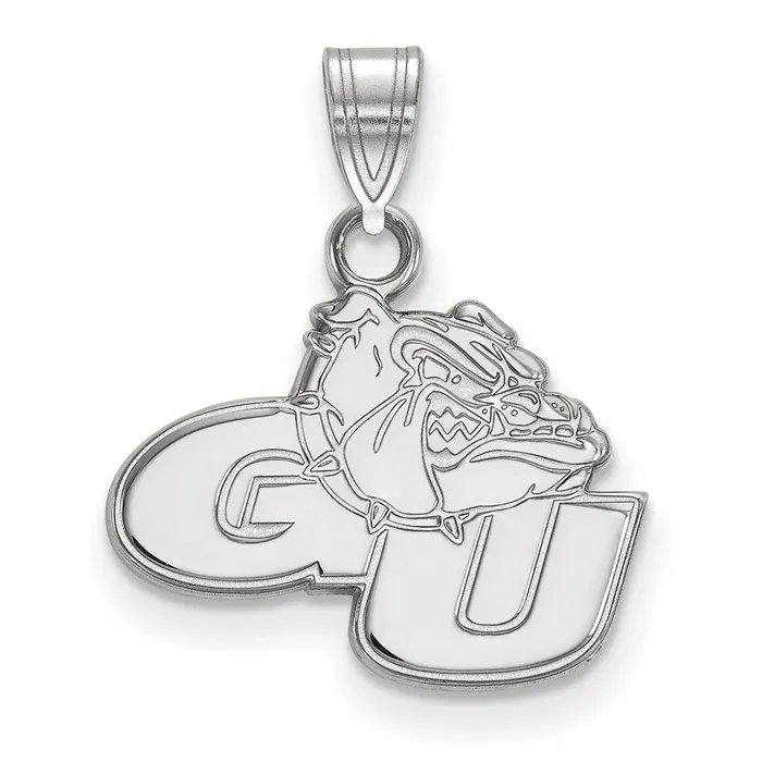 Sterling Silver Rhodiumplated Gonzaga University GU Bulldog Small Pendant TreasureFineJewelers Necklaces Sterling Silver Rhodiumplated Gonzaga University GU Bulldog Small Pendant TreasureFineJewelers Necklaces