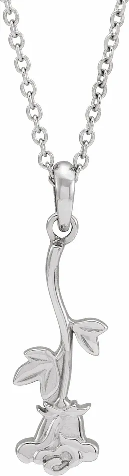 Sterling Silver Rose 1618 Necklace TreasureFineJewelers Necklaces